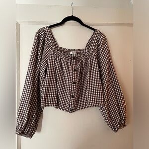 Madewell Gingham Flannel Blouse